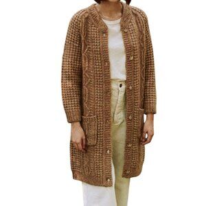 The GREAT. Long Cable Cardigan